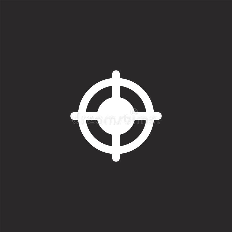 Target icon. Filled target icon for website design and mobile, app development. target icon from filled selection and cursors royalty free illustration