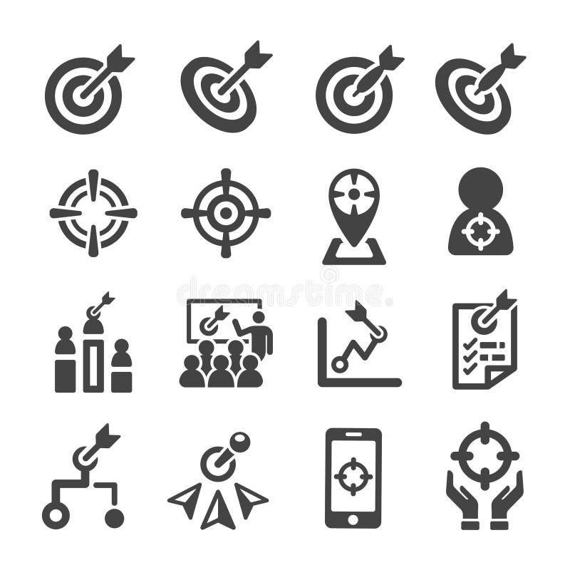 Target icon set royalty free illustration