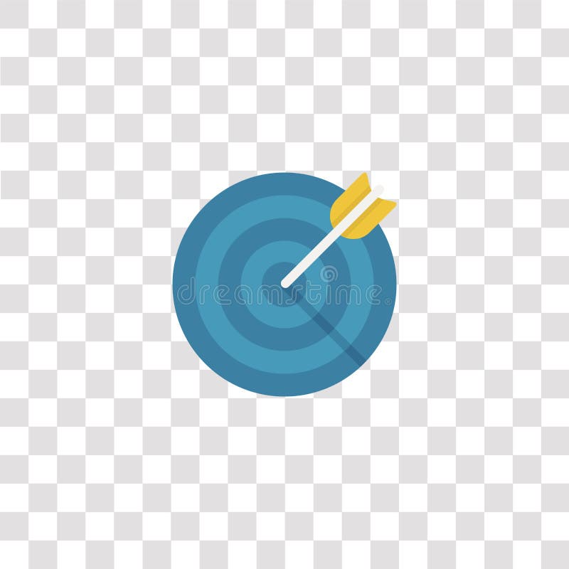 Target icon sign and symbol. target color icon for website design and mobile app development. Simple Element from basic flat icons collection isolated on black background