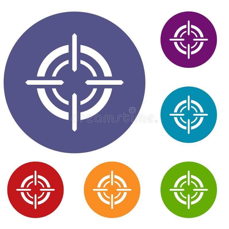Target icons set stock vector. Illustration of element 95785034