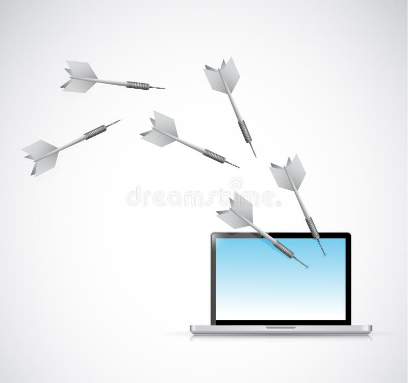 Target laptop computer illustration design stock illustration