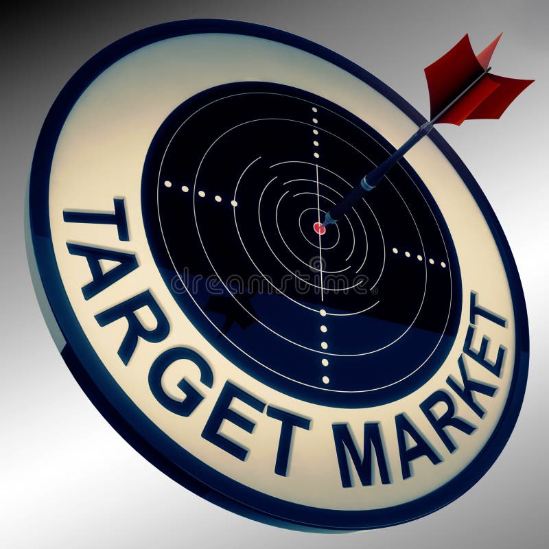 Target Market Means Aiming Strategy At Consumers Targeted. Aiming target illustrations