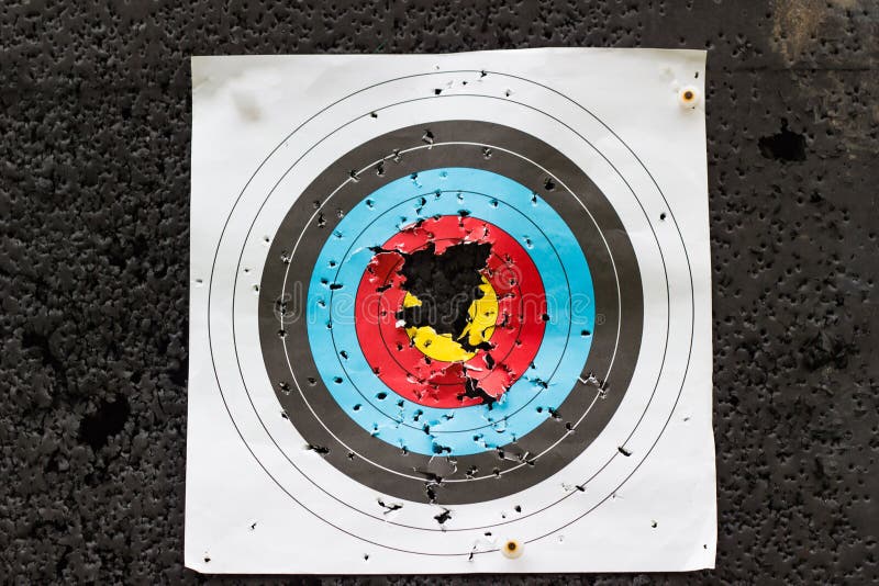 The Target for Practicing Archery Outdoors Editorial Image Image of