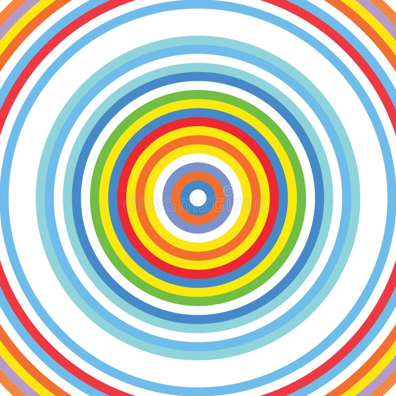 Target Round Circle Rainbow Background Pattern