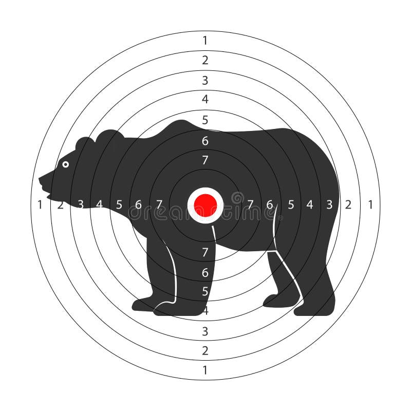 A boy shooting the bear stock vector. Illustration of scene - 33098461