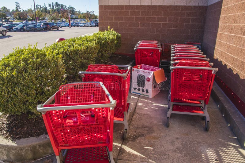 Target Retail Store Exterior Shopping Carts Editorial Stock Photo