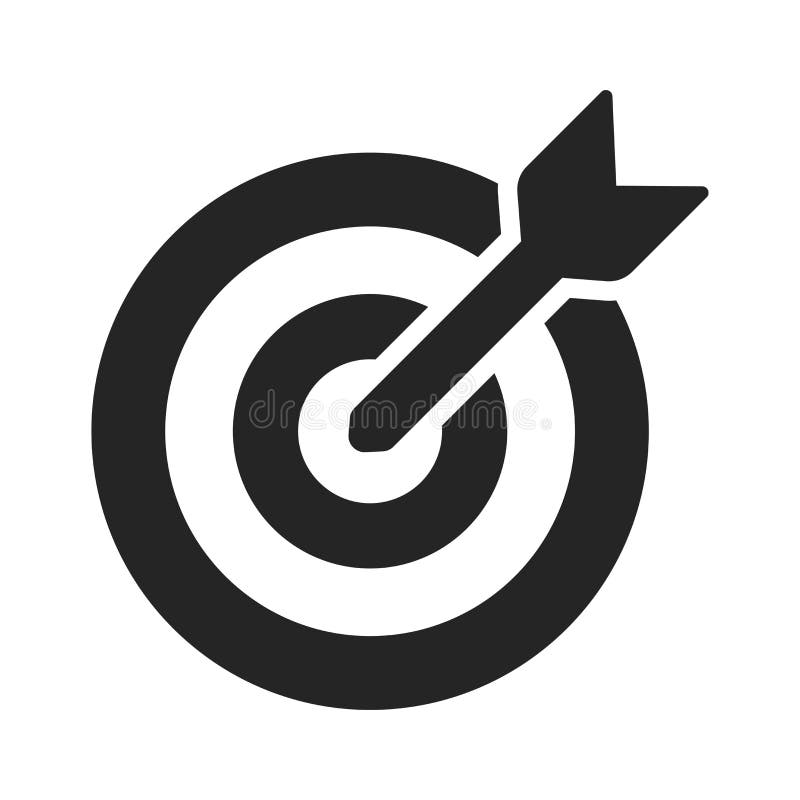 Target vector icon in modern design style for web site and mobile app royalty free illustration