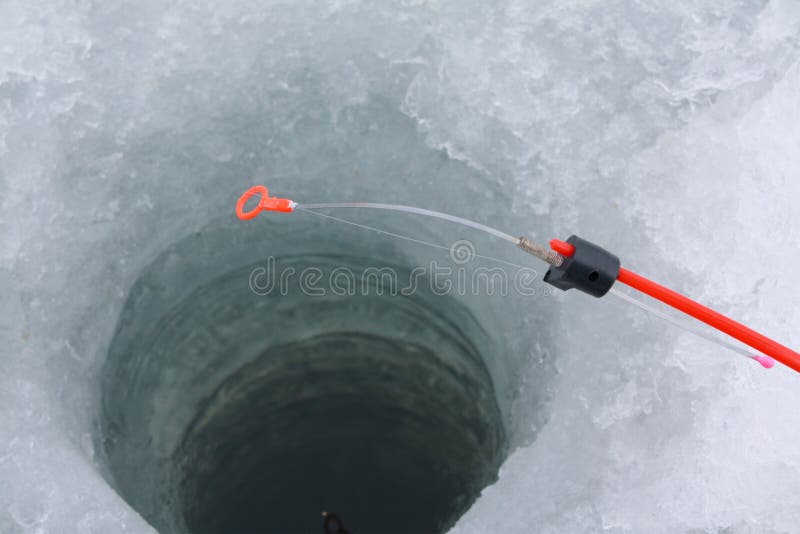 Winter fishing rod on ice. Winter fishing rod on ice