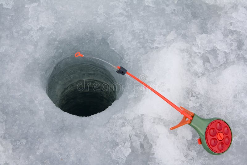 Winter fishing rod on ice. Winter fishing rod on ice