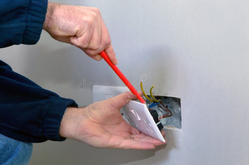 Target465_0_ elektryk nasadka zdjęcia stock