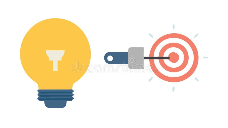 Targeted Idea Generation and Strategy Icon, vector design Generative AI stock illustration