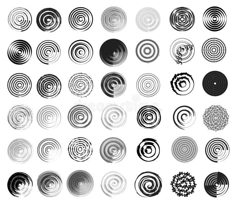 Circle Design Art : Targets swirls and circle designs stock vector