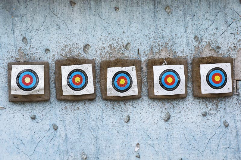 Targets on wall stock photo. Image of shoot, wall, targeting 35368462