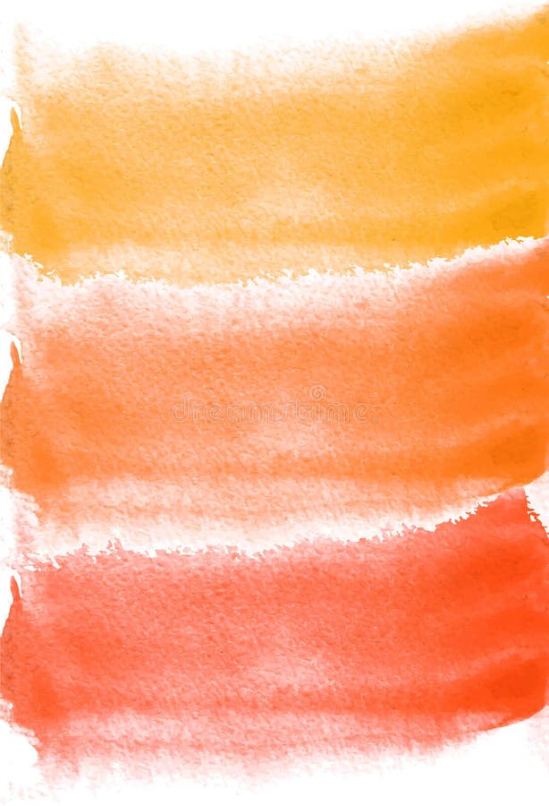 Tarjeta con las manchas blancas /negras de la acuarela Colores amarillos, anaranjados y rojos Pintura para su diseño Contexto tex stock de ilustración