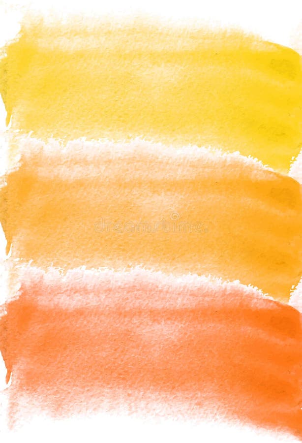 Tarjeta con las manchas blancas /negras de la acuarela Colores amarillos y anaranjados Pintura para su diseño Contexto texturizad libre illustration