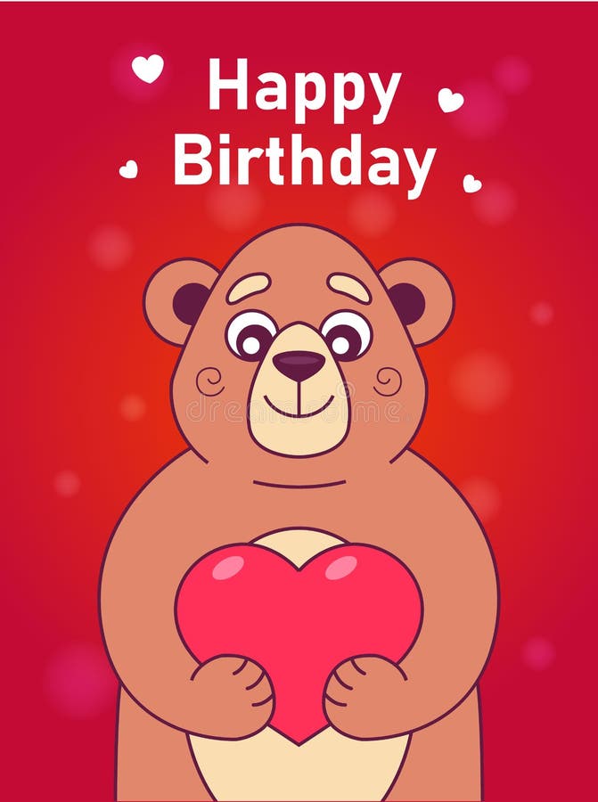 Tarjeta con un oso lindo libre illustration Tarjeta con un oso lindo libre illustration
