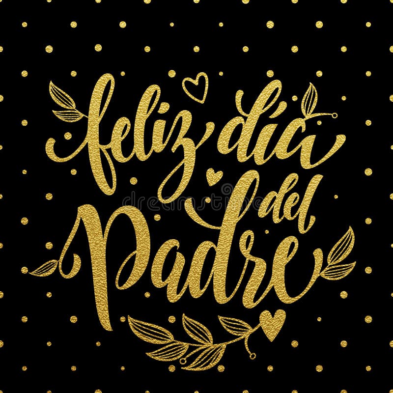 Tarjeta De Felicitación De Feliz Dia Del Padre Father Day En Español Stock  de ilustración - Ilustración de mejor, padres: 72380712