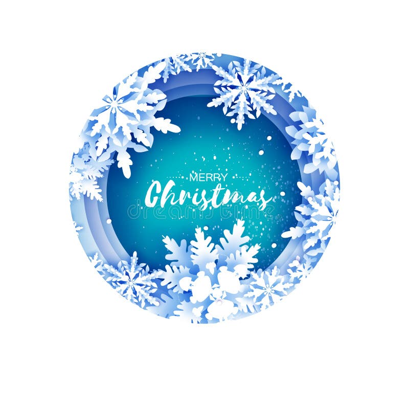 Tarjeta de felicitaciones de la Feliz Navidad y de la Feliz Año Nuevo Copos de nieve del corte del Libro Blanco Fondo de la decor ilustración del vector Tarjeta de felicitaciones de la Feliz Navidad y de la Feliz Año Nuevo Copos de nieve del corte del Libro Blanco Fondo de la decor ilustración del vector