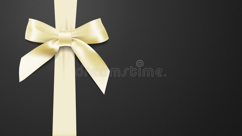 Tarjeta de felicitación con el arco beige realista libre illustration Tarjeta de felicitación con el arco beige realista libre illustration