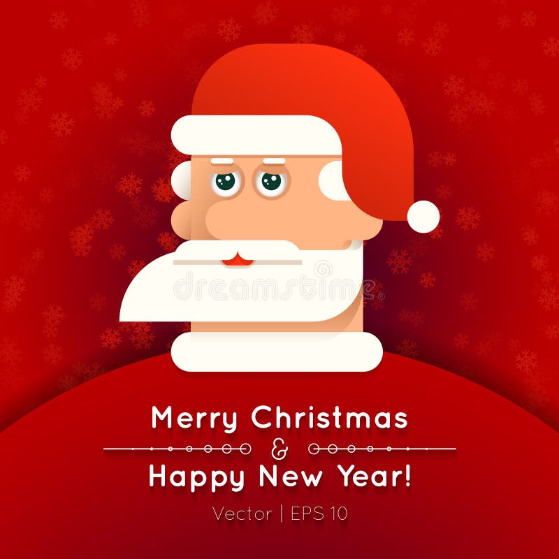 Tarjeta de felicitación con el ejemplo del vector de Santa Claus stock de ilustración Tarjeta de felicitación con el ejemplo del vector de Santa Claus stock de ilustración