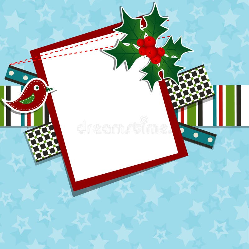 Tarjeta de felicitación de la Navidad del modelo, vector ilustración del vector