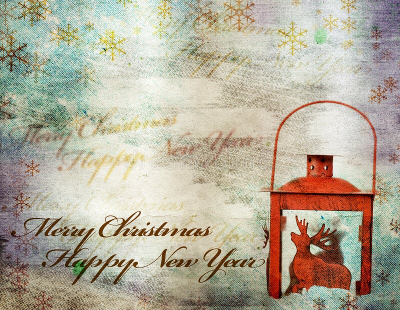 Tarjeta de felicitación de la Navidad del vintage foto de archivo Tarjeta de felicitación de la Navidad del vintage foto de archivo