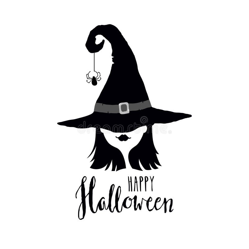 Tarjeta de felicitación del feliz Halloween ilustración del vector Tarjeta de felicitación del feliz Halloween ilustración del vector