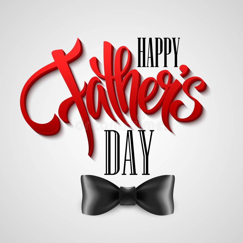 Tarjeta de felicitación feliz del día de padres Vector ilustración del vector