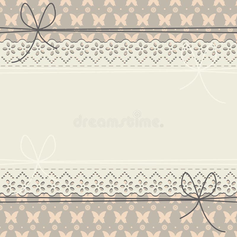 Tarjeta de felicitación horizontal decorativa con las flores, mariposas stock de ilustración Tarjeta de felicitación horizontal decorativa con las flores, mariposas stock de ilustración