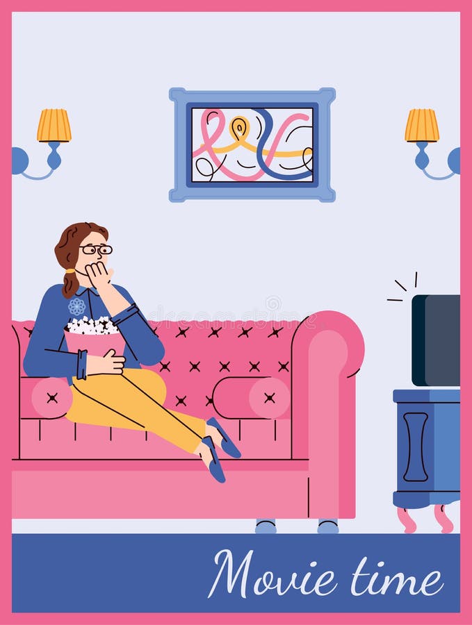 Tarjeta De Fichar a La Película Con La Mujer Que Mira El Ejemplo Del Vector De Dibujos Animados De Televisión En Casa. Ilustración del Vector - Ilustración de moderno, sitio: 204209782 Tarjeta De Fichar a La Película Con La Mujer Que Mira El Ejemplo Del Vector De Dibujos Animados De Televisión En Casa. Ilustración del Vector - Ilustración de moderno, sitio: 204209782