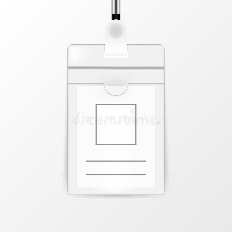 pánico lente Aparentemente Tarjeta De Identificación De Placa De Plástico Transparente Con Patio De  Cuello Blanco. Ilustración del Vector - Ilustración de empleado, acceso:  208927782