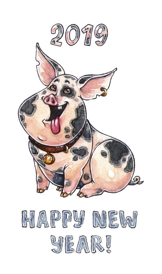Tarjeta de la Feliz Año Nuevo 2019 libre illustration Tarjeta de la Feliz Año Nuevo 2019 libre illustration