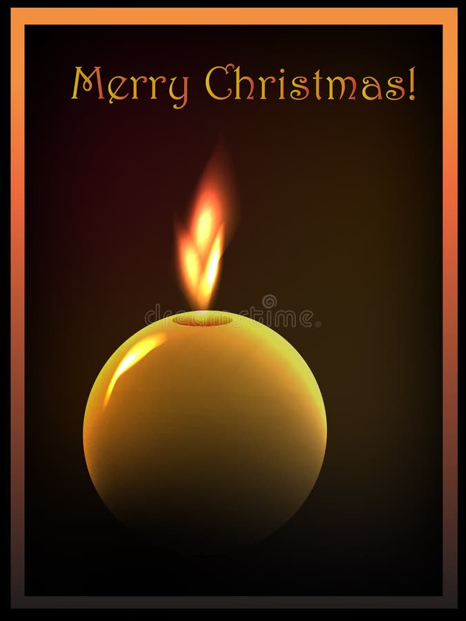 Tarjeta de Navidad con la vela libre illustration Tarjeta de Navidad con la vela libre illustration