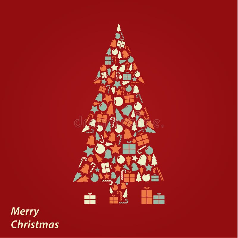 Tarjeta de Navidad del vector Fondo icónico del cuadrado de la Navidad en fre libre illustration Tarjeta de Navidad del vector Fondo icónico del cuadrado de la Navidad en fre libre illustration