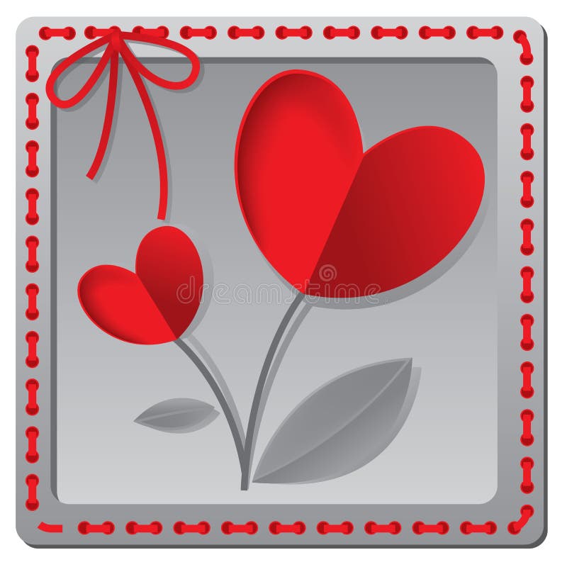 Tarjeta de papel roja del día de tarjetas del día de San Valentín del corazón libre illustration Tarjeta de papel roja del día de tarjetas del día de San Valentín del corazón libre illustration