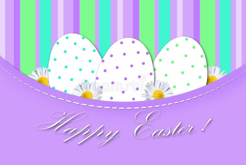 Tarjeta de pascua con los huevos en puntos libre illustration Tarjeta de pascua con los huevos en puntos libre illustration