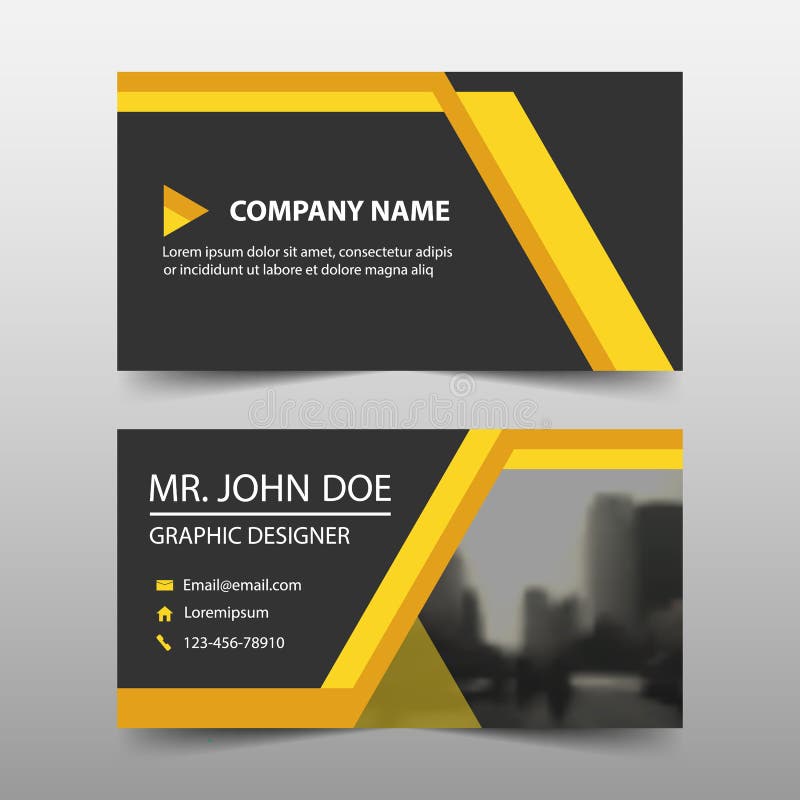 Tarjeta de visita corporativa amarilla, plantilla de la tarjeta de presentación, plantilla limpia simple horizontal del diseño de libre illustration Tarjeta de visita corporativa amarilla, plantilla de la tarjeta de presentación, plantilla limpia simple horizontal del diseño de libre illustration