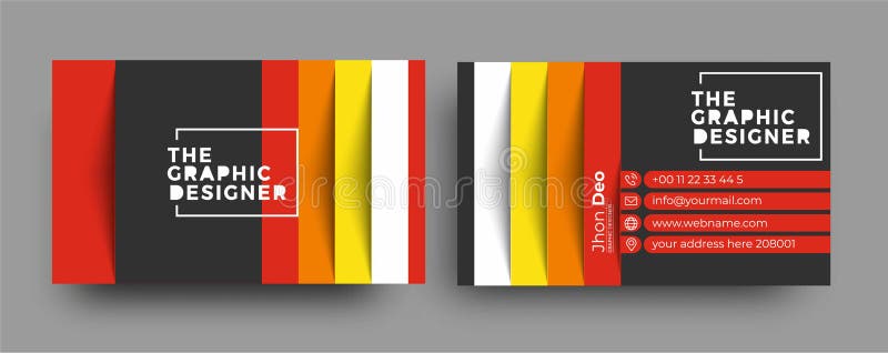 Tarjeta de visita creativa y moderna tarjeta de visita ilustración del vector