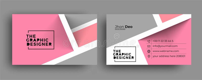 Tarjeta de visita creativa y moderna tarjeta de visita stock de ilustración