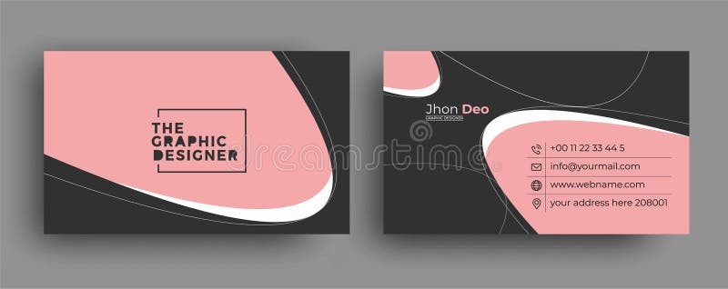 Tarjeta de visita creativa y moderna tarjeta de visita stock de ilustración