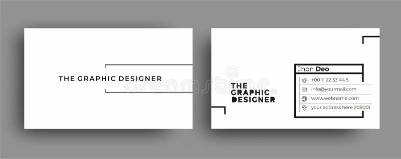 Tarjeta de visita creativa y moderna tarjeta de visita libre illustration