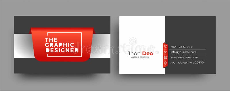 Tarjeta de visita creativa y moderna tarjeta de visita libre illustration