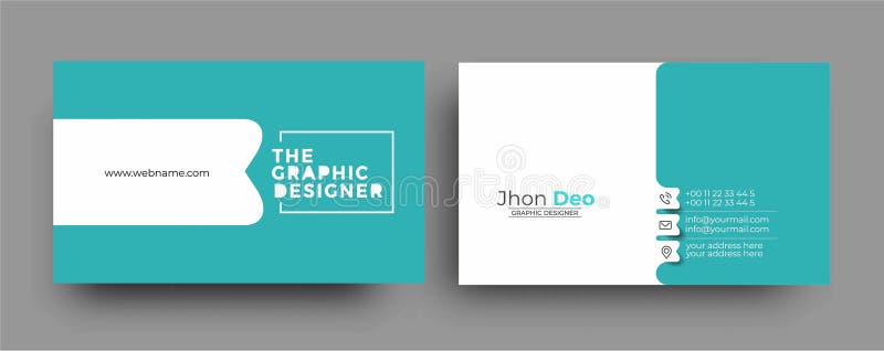 Tarjeta de visita creativa y moderna tarjeta de visita stock de ilustración