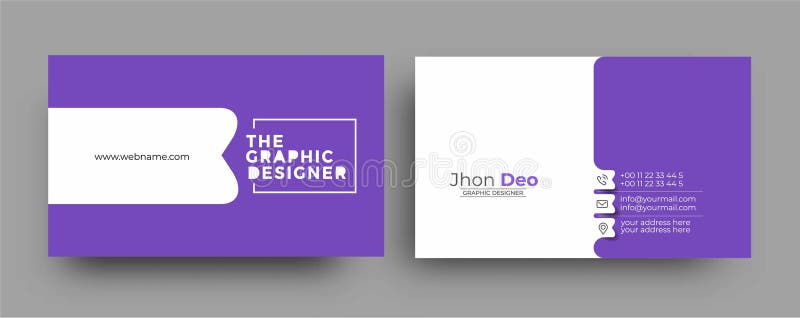 Tarjeta de visita creativa y moderna tarjeta de visita ilustración del vector