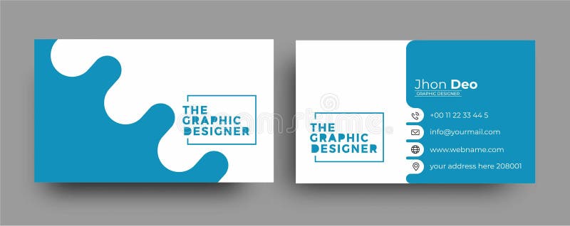 Tarjeta de visita creativa y moderna tarjeta de visita stock de ilustración