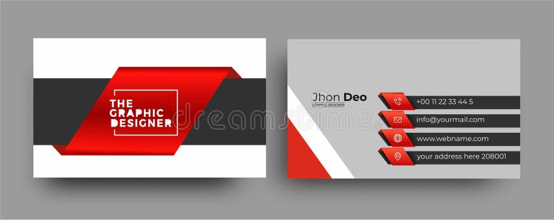 Tarjeta de visita creativa y moderna tarjeta de visita stock de ilustración