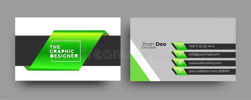 Tarjeta de visita creativa y moderna tarjeta de visita libre illustration