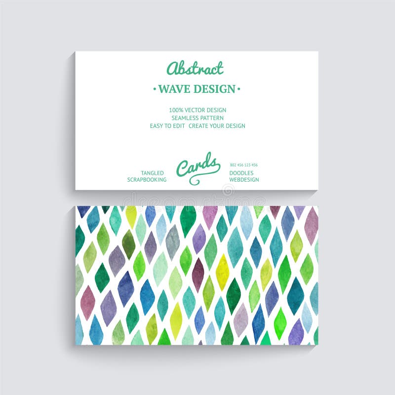 Tarjeta de visita del vector con textura de la acuarela Invitaciones o Ana ilustración del vector Tarjeta de visita del vector con textura de la acuarela Invitaciones o Ana ilustración del vector