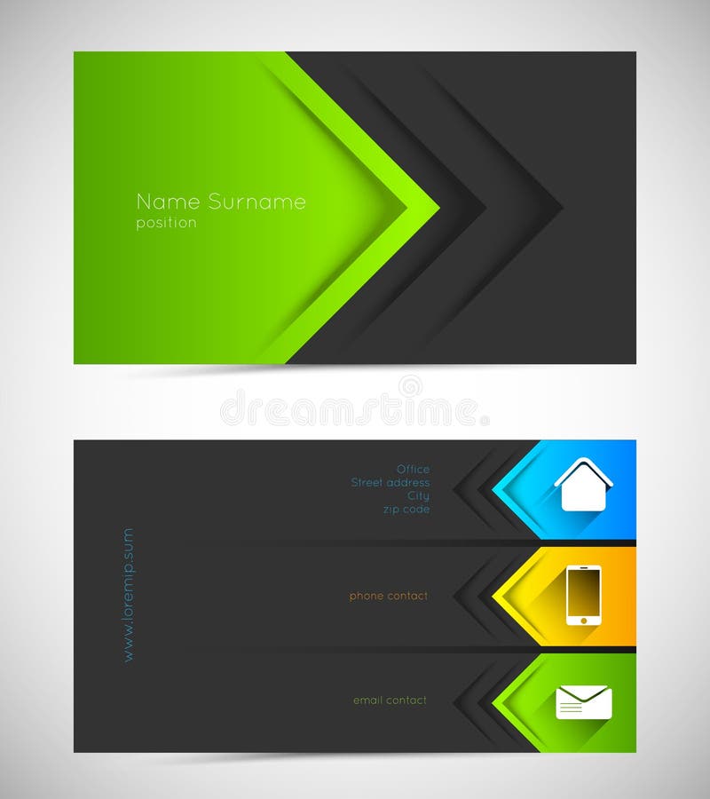 Tarjeta de visita moderna stock de ilustración
