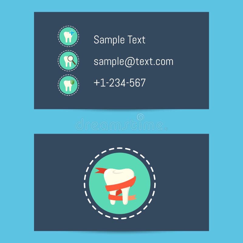 Tarjeta de visita profesional para los dentistas ilustración del vector Tarjeta de visita profesional para los dentistas ilustración del vector